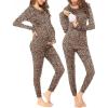 imageEkouaer Nursing Pajama Set Long Sleeve Maternity Sleepwear Labor Delivery Pjs Breastfeeding Thermal Underwear ClothesLeopard