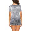imageEkouaer Maternity Nursing Pajamas Set Short Sleeve Breastfeeding Sleepwear Double Layer Postpartum Top and Shorts SetAtie Dye 1