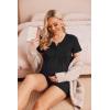 imageEkouaer Womens Maternity Nursing Pajama Sets Short Sleeve Postpartum Pajamas Breastfeeding Pregnancy ClothesBlack