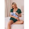 imageEkouaer Womens Maternity Nursing Pajama Sets Short Sleeve Postpartum Pajamas Breastfeeding Pregnancy ClothesGreen