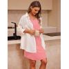 imageEkouaer 2 Pack Nightgowns for Women Flare Short Sleeve Sleepshirt V Neck Sleepwear Pajama Dress S2XLAnimal  Pink Print