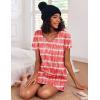 imageEkouaer 2 Pack Nightgowns for Women Flare Short Sleeve Sleepshirt V Neck Sleepwear Pajama Dress S2XLBeach  Orange Wave