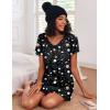 imageEkouaer 2 Pack Nightgowns for Women Flare Short Sleeve Sleepshirt V Neck Sleepwear Pajama Dress S2XLHeartmoon Print