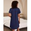 imageEkouaer 2 Pack Nightgowns for Women Flare Short Sleeve Sleepshirt V Neck Sleepwear Pajama Dress S2XLNavypurple Floral