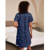 imageEkouaer 2 Pack Nightgowns for Women Flare Short Sleeve Sleepshirt V Neck Sleepwear Pajama Dress S2XLPinkstar Print