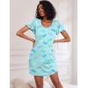 imageEkouaer 2 Pack Nightgowns for Women Flare Short Sleeve Sleepshirt V Neck Sleepwear Pajama Dress S2XLStarbutterfly Print