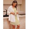 imageEkouaer 2 Pack Nightgowns for Women Flare Short Sleeve Sleepshirt V Neck Sleepwear Pajama Dress S2XLYellow  Cloud