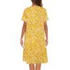 imageEkouaer House Dress for Women with Pockets Button Down Duster Housecoat Short Sleeve Mumu Nightgown SXXXLYellow Flower
