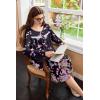 imageEkouaer Nightgowns for Women Long Sleeve Sleepshirt Button Nightshirt Floral Sleepwear Night Dress with Pockets SXXXLBlack Pink Floral