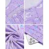 imageEkouaer Nightgowns for Women Long Sleeve Sleepshirt Button Nightshirt Floral Sleepwear Night Dress with Pockets SXXXLPurple White Floral