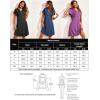 imageEkouaer Womens Nightgown Short Flare Sleeve Sleepshirt VNeck Sleepwear Soft Nightshirt Pajama Dress SXXLWine Red