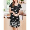 imageEkouaer Nightgowns for Women Short Sleeve House Dress with Pockets Floral Print Mumu DressButterfly Black