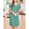 imageEkouaer Nightgowns for Women Short Sleeve House Dress with Pockets Floral Print Mumu DressGreen