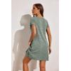 imageEkouaer Womens Nightgown Short Sleeve Sleepshirt Rib Knit Soft Sleepwear Pajama DressIce Green