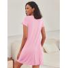 imageEkouaer Womens Nightgown Short Sleeve Sleepshirt Soft Sleeping Shirts Loungewear Nightshirts Sleepwear S2XLMisty Rose