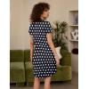 imageEkouaer Womens Nightgown Short Sleeve Sleepshirt Soft Sleeping Shirts Loungewear Nightshirts Sleepwear S2XLPolka Dots