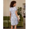 imageEkouaer Womens Nightgown Short Sleeve Sleepshirt Soft Sleeping Shirts Loungewear Nightshirts Sleepwear S2XLStar Print