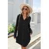 imageEkouaer Womens Button Down Nightgown Long Sleeves Sleepwear V Neck Nightgowns for WomenBlack
