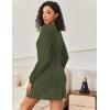 imageEkouaer Womens Nightgown Long Sleeve Ribbed Knit Nightshirt Round Neck Sleep Shirt Soft Sweater Dress SXXLArmy Green