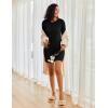 imageEkouaer Womens Nightgown Long Sleeve Ribbed Knit Nightshirt Round Neck Sleep Shirt Soft Sweater Dress SXXLBlack