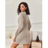 imageEkouaer Womens Nightgown Long Sleeve Ribbed Knit Nightshirt Round Neck Sleep Shirt Soft Sweater Dress SXXLKhaki
