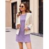 imageEkouaer Womens Nightgown Long Sleeve Ribbed Knit Nightshirt Round Neck Sleep Shirt Soft Sweater Dress SXXLLilac