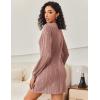 imageEkouaer Womens Nightgown Long Sleeve Ribbed Knit Nightshirt Round Neck Sleep Shirt Soft Sweater Dress SXXLMisty Rose