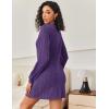 imageEkouaer Womens Nightgown Long Sleeve Ribbed Knit Nightshirt Round Neck Sleep Shirt Soft Sweater Dress SXXLPurple