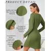 imageEkouaer Womens Nightgown Waffle Knit Long Sleeve Nightgown Sleep shirts Night Dress for Women SXXLArmy Green