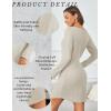 imageEkouaer Womens Nightgown Waffle Knit Long Sleeve Nightgown Sleep shirts Night Dress for Women SXXLBeige
