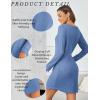 imageEkouaer Womens Nightgown Waffle Knit Long Sleeve Nightgown Sleep shirts Night Dress for Women SXXLBlue