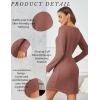 imageEkouaer Womens Nightgown Waffle Knit Long Sleeve Nightgown Sleep shirts Night Dress for Women SXXLBrick Red