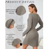 imageEkouaer Womens Nightgown Waffle Knit Long Sleeve Nightgown Sleep shirts Night Dress for Women SXXLKhaki