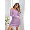imageEkouaer Womens Nightgown Waffle Knit Long Sleeve Nightgown Sleep shirts Night Dress for Women SXXLLilac Purple