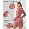 imageEkouaer Womens Nightgown Waffle Knit Long Sleeve Nightgown Sleep shirts Night Dress for Women SXXLPink