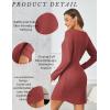 imageEkouaer Womens Nightgown Waffle Knit Long Sleeve Nightgown Sleep shirts Night Dress for Women SXXLRed