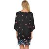 imageEkouaer Womens Sleepshirt Deep V Neck Nightgown Batwing Nightshirt Oversized SleepwearBlack Butterfly