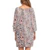 imageEkouaer Womens Sleepshirt Deep V Neck Nightgown Batwing Nightshirt Oversized SleepwearPink Leopard