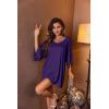 imageEkouaer Womens Sleepshirt Deep V Neck Nightgown Batwing Nightshirt Oversized SleepwearPurple