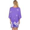imageEkouaer Womens Sleepshirt Deep V Neck Nightgown Batwing Nightshirt Oversized SleepwearPurple Flower