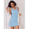 imageEkouaer Nightgowns for Women 3 Pack Sleep Shirts Sleeveless Tank Nightshirts Chemise Sleepwear Sexy Night Dress SXXXL3 Pckblackbluebutterfly Print