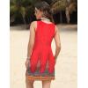 imageEkouaer Nightgowns for Women 3 Pack Sleep Shirts Sleeveless Tank Nightshirts Chemise Sleepwear Sexy Night Dress SXXXL3 Pckblackbluered Feather
