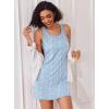 imageEkouaer Nightgowns for Women 3 Pack Sleep Shirts Sleeveless Tank Nightshirts Chemise Sleepwear Sexy Night Dress SXXXL3 Pckgreysmall Floralblue Floral