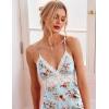 imageEkouaer Sleepwear Womens Chemise Nightgown Full Slip Lace Lounge DressMint Flower