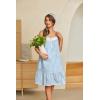 imageEkouaer Womens 100 Cotton Lace Nightgown Sleeveless Sleep Dress Victorian Sleepshirt Button Strap GownBlue Floral