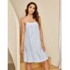imageEkouaer Womens 100 Cotton Lace Nightgown Sleeveless Sleep Dress Victorian Sleepshirt Button Strap GownCandy Blue