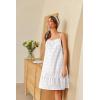 imageEkouaer Womens 100 Cotton Lace Nightgown Sleeveless Sleep Dress Victorian Sleepshirt Button Strap GownCream Floral