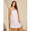 imageEkouaer Womens 100 Cotton Lace Nightgown Sleeveless Sleep Dress Victorian Sleepshirt Button Strap GownPink Dot