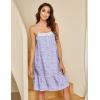 imageEkouaer Womens 100 Cotton Lace Nightgown Sleeveless Sleep Dress Victorian Sleepshirt Button Strap GownPurple Floral