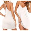 imageEkouaer Womens V Neck Racerback Sleeveless NightgownWhite